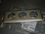 Tehalit G3614 LAN Geräteblende modular aluminium für Kanalsteckdose 3-fach